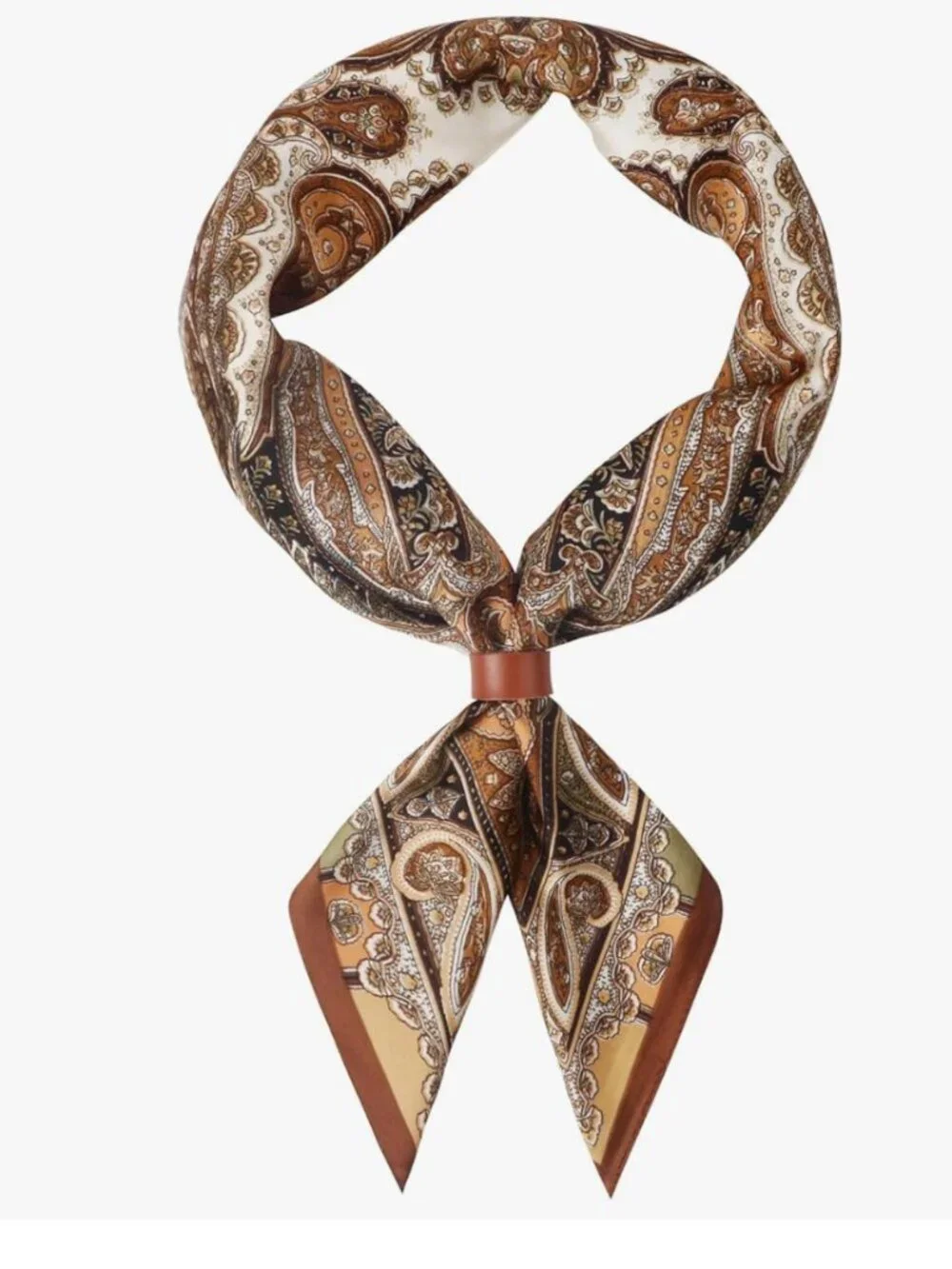 Square Silk Feeling Neck Scarf 27.5in